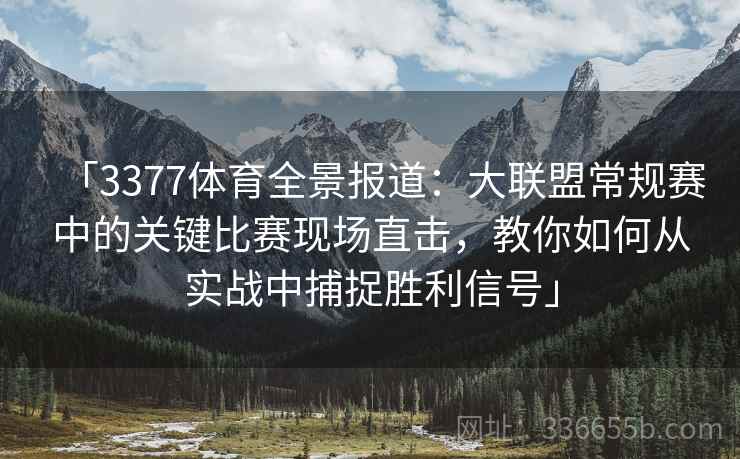 「3377体育全景报道：大联盟常规赛中的关键比赛现场直击，教你如何从实战中捕捉胜利信号」